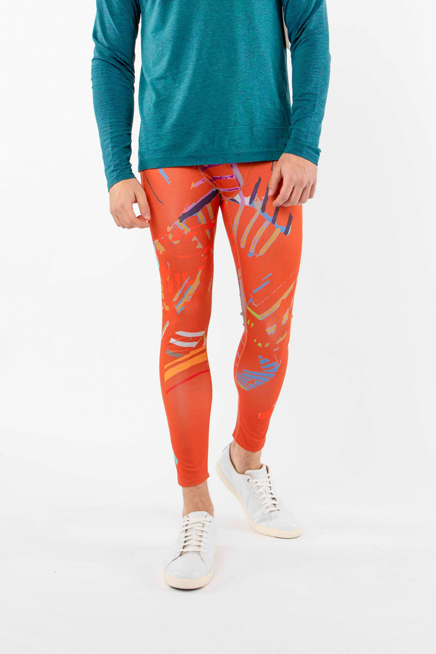Wear A Movement Men's breathable base layer tights side view