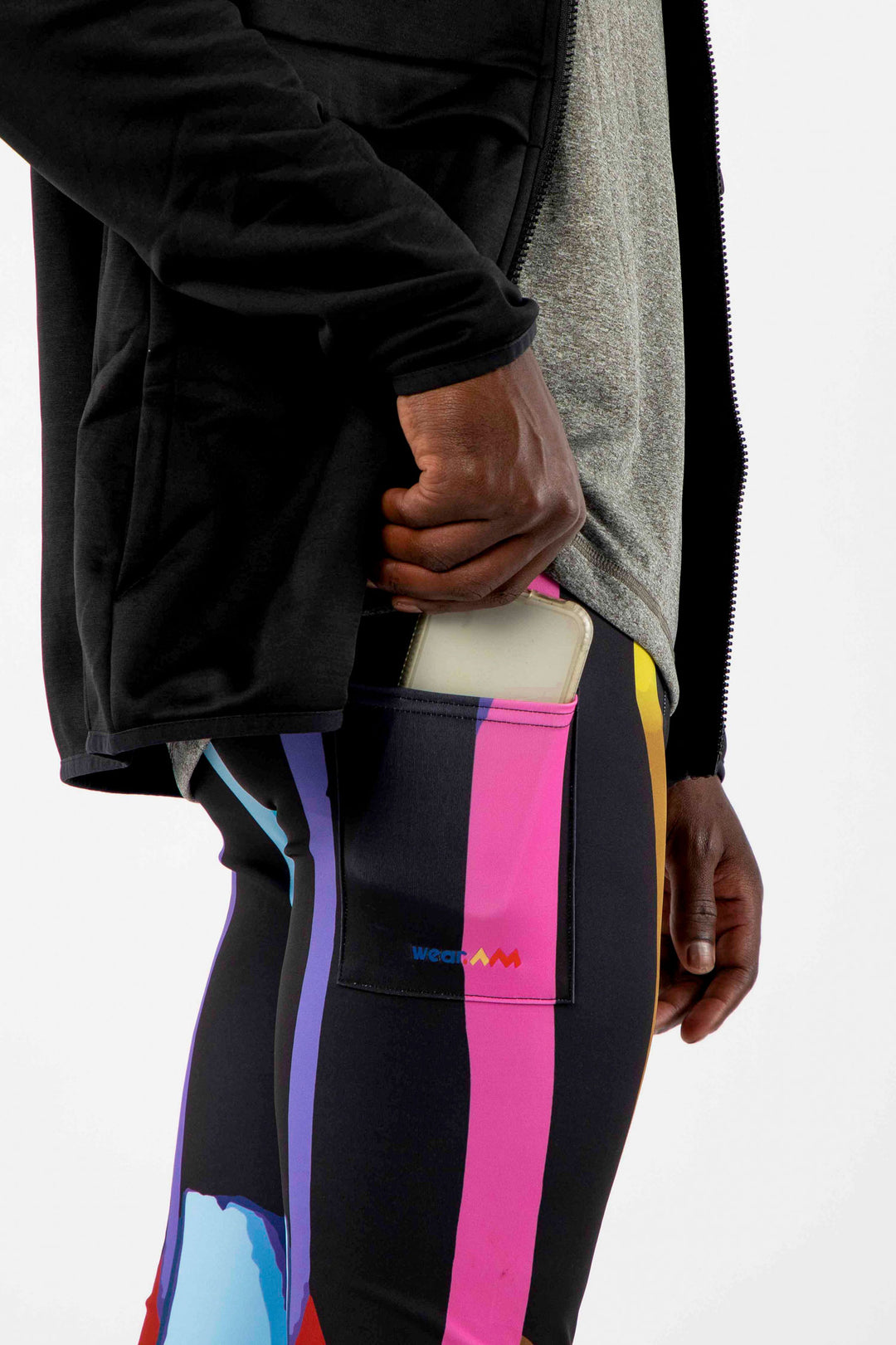 Wear AM men's breathable base layer tight with side pocket